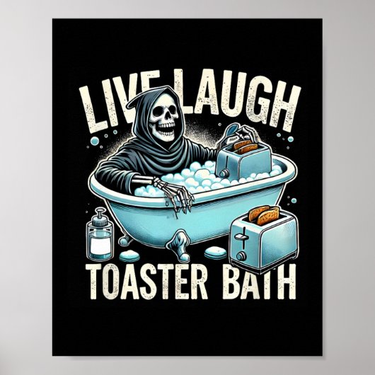 Live Lagh Toaster The Funny Skeleton Halloween Gra Poster (Vorne)