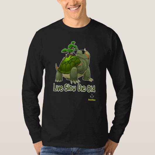 Live Langsam Die Alte Tortoise T-Shirt (Vorderseite)