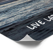 "Live Large" Beach Sunset Poster (12" x 12") (Ecke)