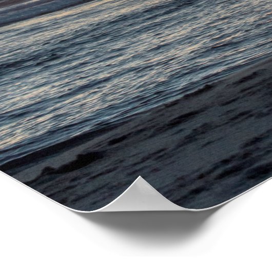 "Live Large" Beach Sunset Poster (14" x 11") (Ecke)