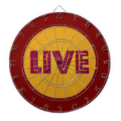 Live & Lass im Orbit Dart Board Dartscheibe (vorne)