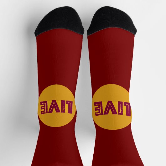 Live & Lass in Orbit Crew Socken (Oben)