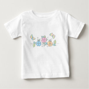 Live Laugh   Butterfly Floral Watercolor Baby T-shirt