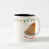 Live Laugh Cozonac Holiday Romanian Zweifarbige Tasse (VorderseiteRechts)