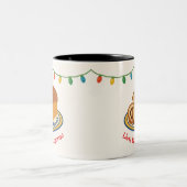 Live Laugh Cozonac Holiday Romanian Zweifarbige Tasse (Mittel)