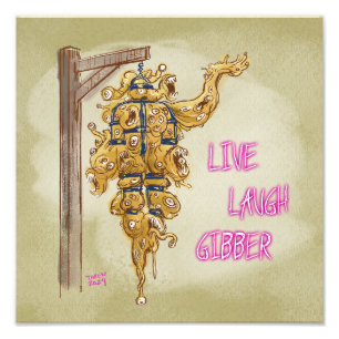 Live Laugh Gibber Print Fotodruck