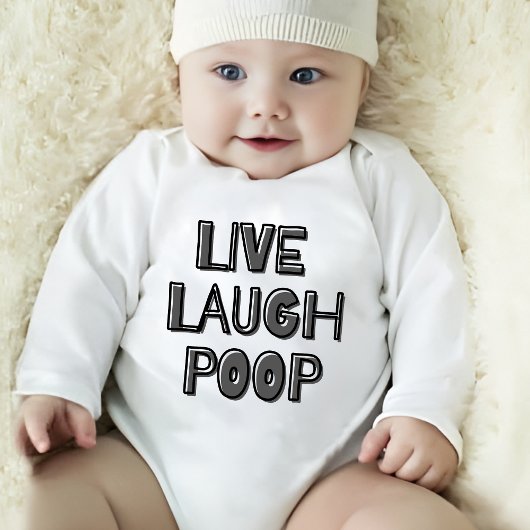 Live-Laugh-Kack Baby Strampler