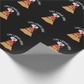 Live Laugh Lava Funny Volcano Pun Dark BG Geschenkpapier (Ecke)