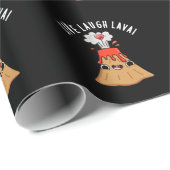 Live Laugh Lava Funny Volcano Pun Dark BG Geschenkpapier (Rolleneckpunkt)