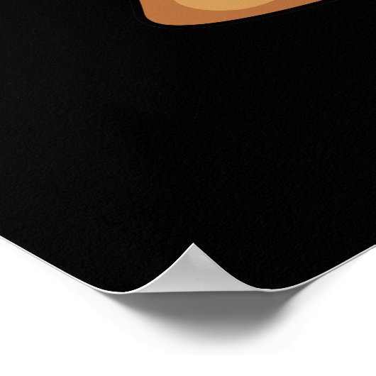 Live Laugh Lava Funny Volcano Pun Dark BG Poster (Ecke)