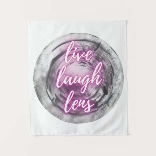 Live Laugh Lens Tapestry Wandteppich (Vorderseite)