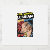 Live Laugh Lesbian Bierflaschenetikett (Einzelnes Label)