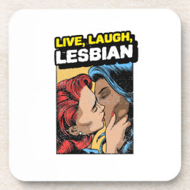 Live Laugh Lesbian Getränkeuntersetzer