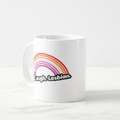 "Live Laugh Lesbian" Kaffeetasse (Vorderseite Links)