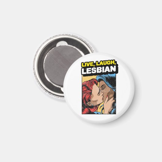 Live Laugh Lesbian Magnet (Vorderseite/Rückseite)