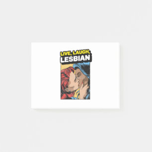 Live Laugh Lesbian Post-it Klebezettel