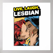 Live Laugh Lesbian Poster (Vorne)