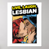 Live Laugh Lesbian Poster (Vorne)