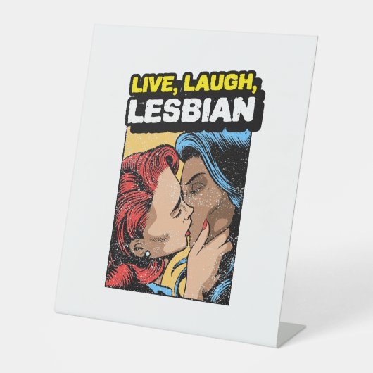 Live Laugh Lesbian Sockelschild (Vorderseite)