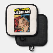 Live Laugh Lesbian Topflappen (Vorderseite/Rückseite)