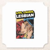 Live Laugh Lesbian Untersetzer (Vorderseite)