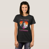 Live Laugh Lesbians Cat Couple Love is Love LGBT P T-Shirt (Vorne ganz)