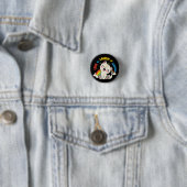 Live-Laugh Lesbische Flagge Regenbogen Katze Pride Button (Beispiel)