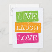Live-Laugh Liebe 2 Postkarte (Vorne/Hinten)