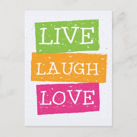 Live-Laugh Liebe 2 Postkarte (Vorderseite)