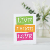 Live-Laugh Liebe 2 Postkarte (Stehend Vorderseite)