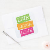 Live-Laugh Liebe 2 Quadratischer Aufkleber (Umschlag)