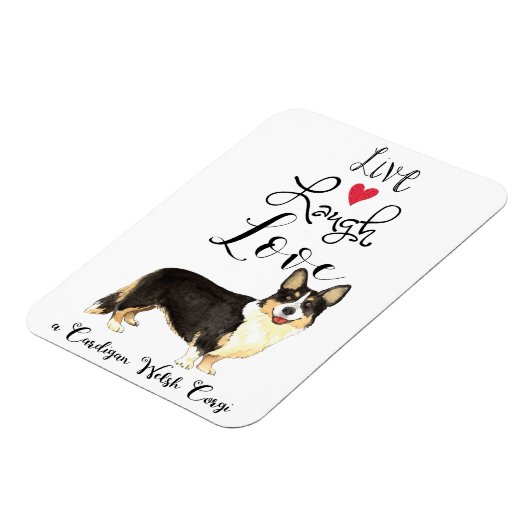 Live Laugh Liebe a Cardigan Welsh Corgi Magnet (Linke Seite)
