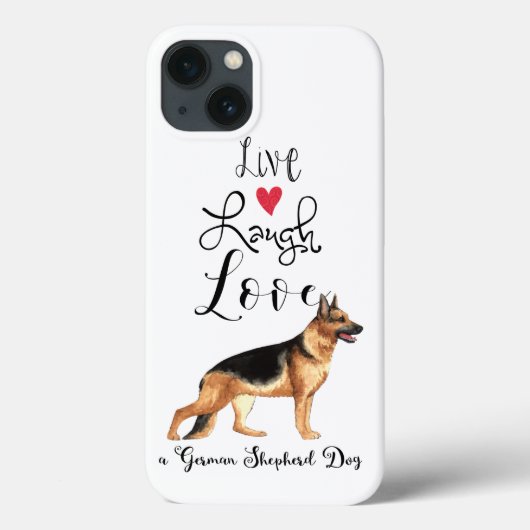 Live Laugh Liebe a German Shepherd Case-Mate iPhone Hülle (Rückseite)