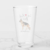 Live Laugh Liebe a German Shepherd Glas (Rückseite)