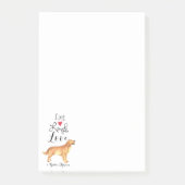 Live-Laugh Liebe a Golden Retriever Post-it Notes Klebezettel (Vorderseite)