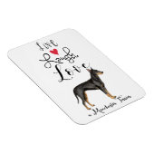 Live Laugh Liebe a Manchester Terrier Magnet (Rechte Seite)