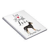Live Laugh Liebe a Manchester Terrier Notebook Notizblock (Rechte Seite)