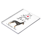 Live Laugh Liebe a Manchester Terrier Notebook Notizblock (Linke Seite)