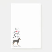 Live Laugh Liebe a Manchester Terrier Notes Post-it Klebezettel (Vorderseite)