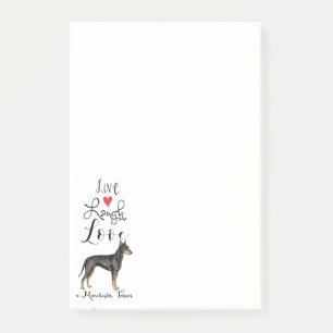 Live Laugh Liebe a Manchester Terrier Notes Post-it Klebezettel