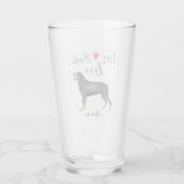 Live Laugh Liebe a Rottweiler Glas (Rückseite)