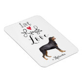 Live Laugh Liebe a Rottweiler Magnet (Rechte Seite)