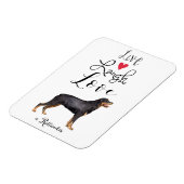 Live Laugh Liebe a Rottweiler Magnet (Linke Seite)
