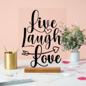 Live-Laugh-Liebe Acrylschild (Hochzeit)