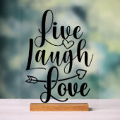 Live-Laugh-Liebe Acrylschild (Neutral)