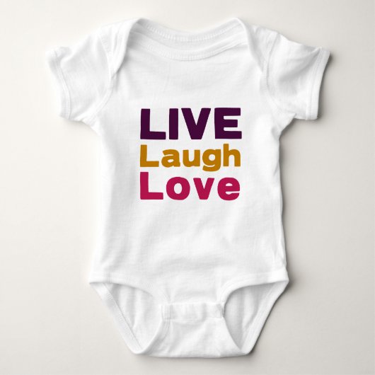 Live-Laugh-Liebe Baby Strampler (Vorderseite)