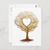 Live-Laugh-Liebe - Baum des Lebens Postkarte (Vorne/Hinten)