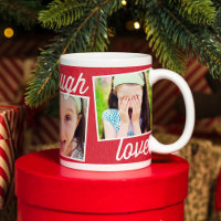 Live-Laugh-Liebe Benutzerdefinierte Foto-Tasse