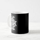 Live-Laugh Liebe Black Metal Parody Fun Typografie Kaffeetasse (Vorderseite Links)