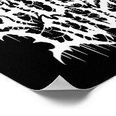 Live-Laugh Liebe Black Metal Parody Fun Typografie Poster (Ecke)